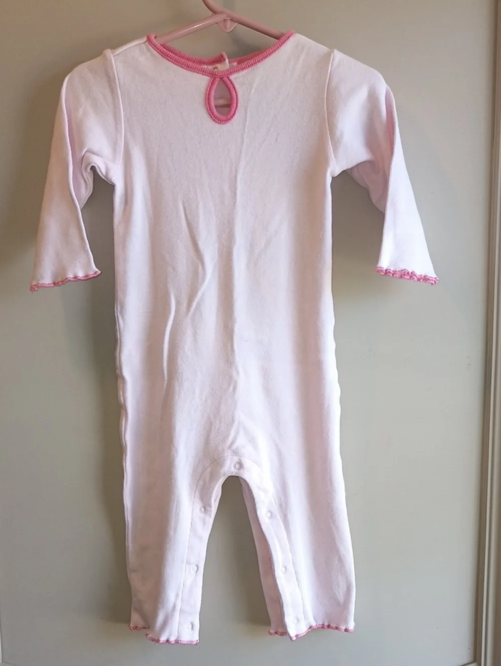 Old Navy Pale Pink Long-Sleeve Footed One-Piece